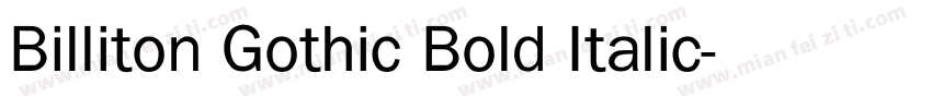 Billiton Gothic Bold Italic字体转换